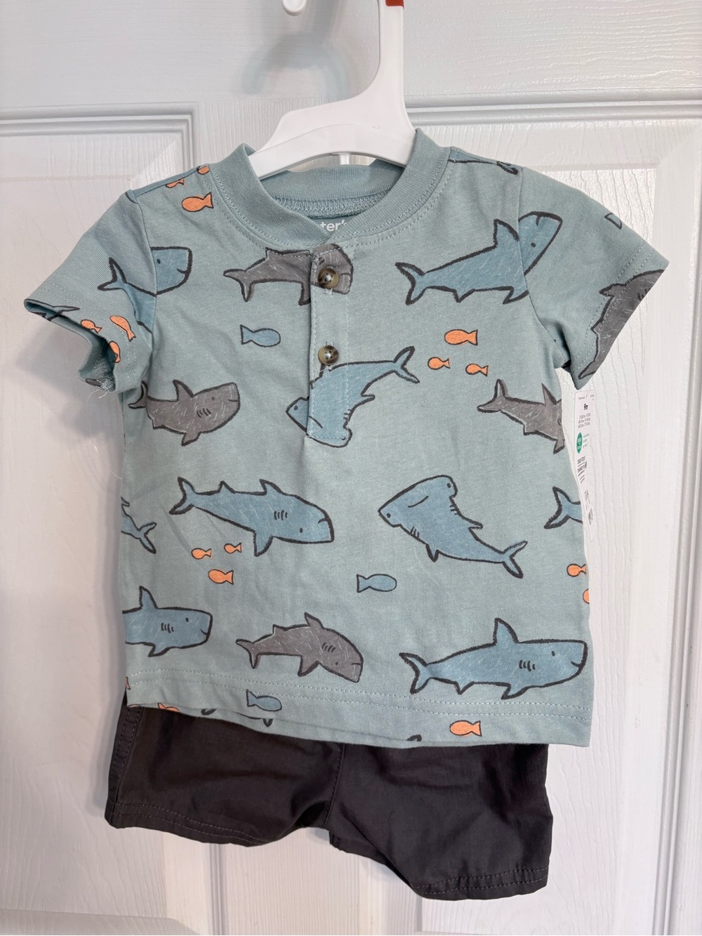 9month Carters Summer Shark 2 piece Set